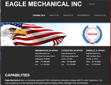 Tablet Screenshot of eaglemechanicalinc.net
